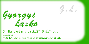 gyorgyi lasko business card